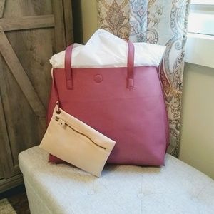 G H BASS & CO. Faux Leather Tote & Mini Purse